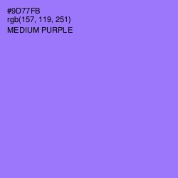 #9D77FB - Medium Purple Color Image