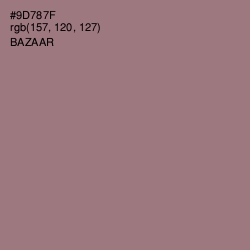 #9D787F - Bazaar Color Image