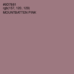 #9D7881 - Mountbatten Pink Color Image