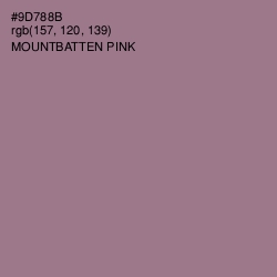 #9D788B - Mountbatten Pink Color Image