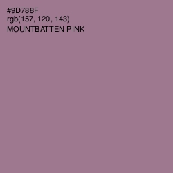 #9D788F - Mountbatten Pink Color Image