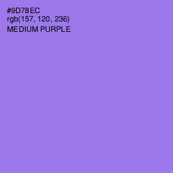 #9D78EC - Medium Purple Color Image