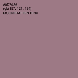 #9D7986 - Mountbatten Pink Color Image