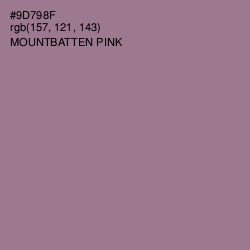 #9D798F - Mountbatten Pink Color Image