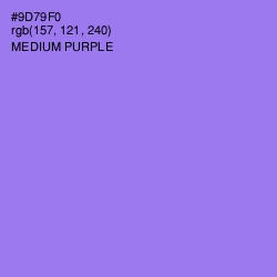 #9D79F0 - Medium Purple Color Image