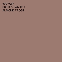 #9D7A6F - Almond Frost Color Image