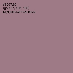 #9D7A85 - Mountbatten Pink Color Image