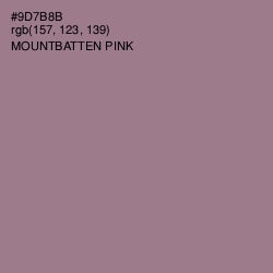 #9D7B8B - Mountbatten Pink Color Image