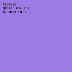 #9D7BE7 - Medium Purple Color Image