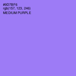 #9D7BF6 - Medium Purple Color Image