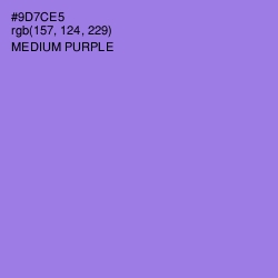 #9D7CE5 - Medium Purple Color Image
