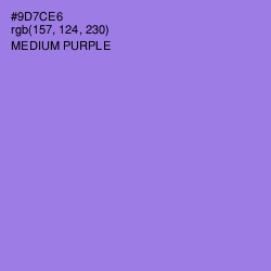 #9D7CE6 - Medium Purple Color Image