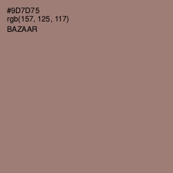 #9D7D75 - Bazaar Color Image