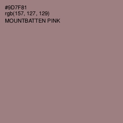 #9D7F81 - Mountbatten Pink Color Image