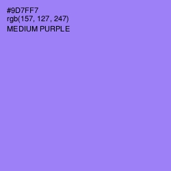 #9D7FF7 - Medium Purple Color Image