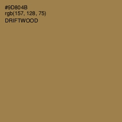 #9D804B - Driftwood Color Image