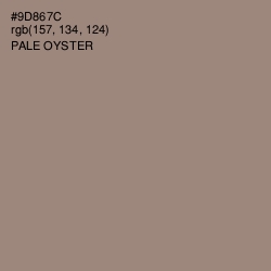#9D867C - Pale Oyster Color Image