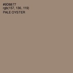 #9D8877 - Pale Oyster Color Image