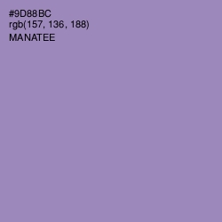 #9D88BC - Manatee Color Image