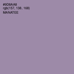 #9D8AA8 - Manatee Color Image