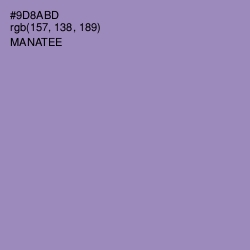 #9D8ABD - Manatee Color Image
