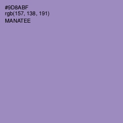 #9D8ABF - Manatee Color Image