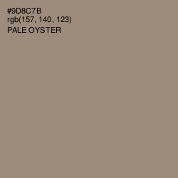 #9D8C7B - Pale Oyster Color Image