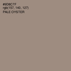 #9D8C7F - Pale Oyster Color Image