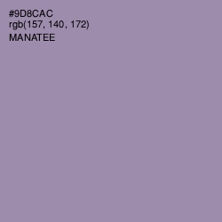 #9D8CAC - Manatee Color Image