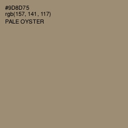 #9D8D75 - Pale Oyster Color Image