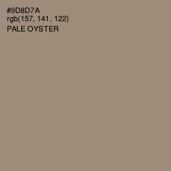 #9D8D7A - Pale Oyster Color Image