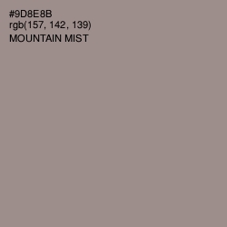 #9D8E8B - Mountain Mist Color Image