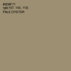 #9D8F71 - Pale Oyster Color Image