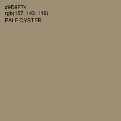 #9D8F74 - Pale Oyster Color Image