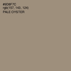 #9D8F7C - Pale Oyster Color Image