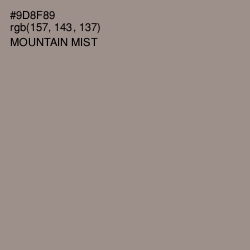 #9D8F89 - Mountain Mist Color Image