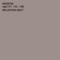 #9D8F8A - Mountain Mist Color Image