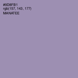 #9D8FB1 - Manatee Color Image