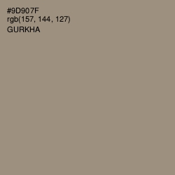 #9D907F - Gurkha Color Image