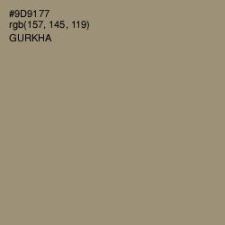 #9D9177 - Gurkha Color Image