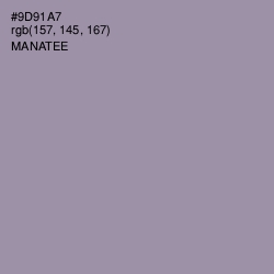 #9D91A7 - Manatee Color Image