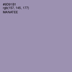 #9D91B1 - Manatee Color Image
