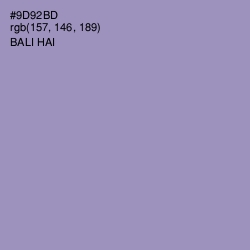 #9D92BD - Bali Hai Color Image