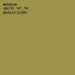 #9D934A - Barley Corn Color Image