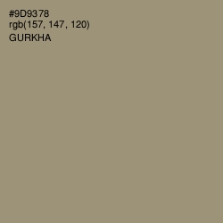 #9D9378 - Gurkha Color Image