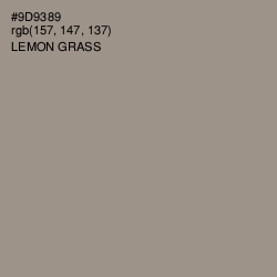 #9D9389 - Lemon Grass Color Image