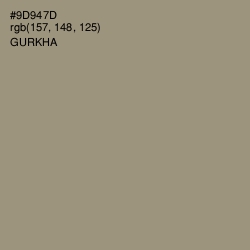 #9D947D - Gurkha Color Image