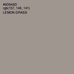 #9D948D - Lemon Grass Color Image