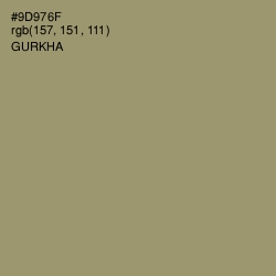 #9D976F - Gurkha Color Image