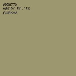 #9D9770 - Gurkha Color Image
